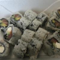 Salmon · Choice of Sushi nigiri and sashimi.