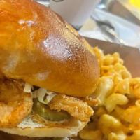 Iyla’S Nc Shrimp “Burger” · Crispy Shrimp “Burger” with Slaw & Shrimp Sauce