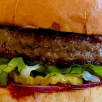 Little Big Wagyu · 1/4 lb. of 100% WAGYU BEEF, shredded lettuce, red onion, pickles & camden's catsup , served ...