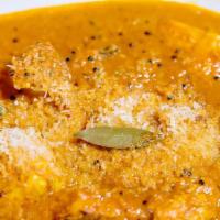 Madras (South Indian) Gf/N · South indian. Curry flavored with sweet and sour chutney and coconut.
