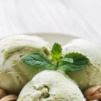 Kulfi Pistachio · Indian ice cream made with milk and pistachio.