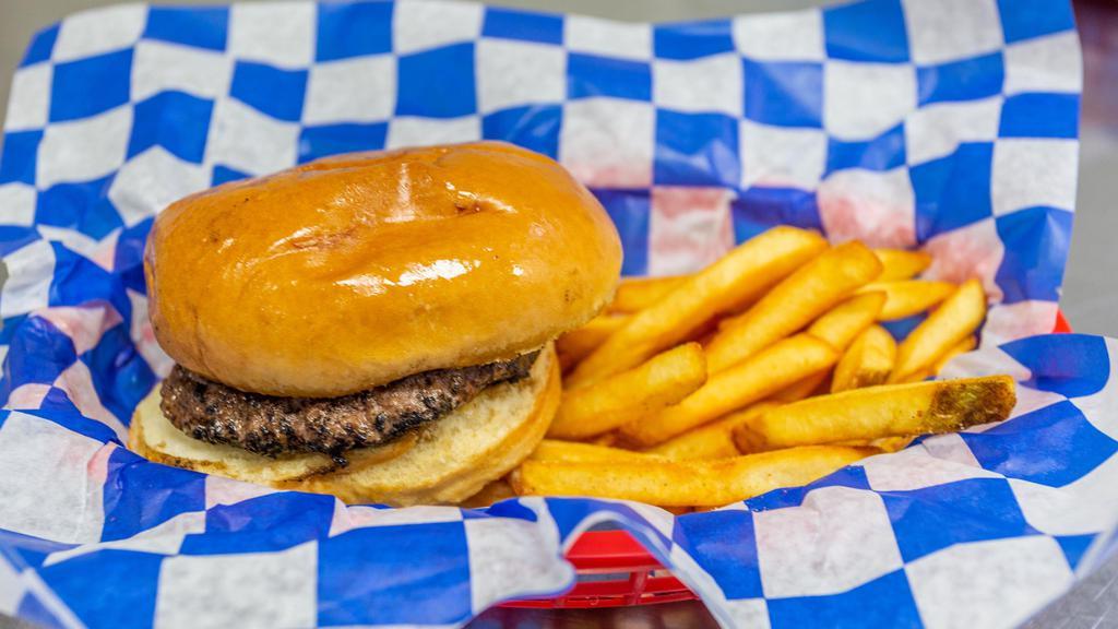 Lil' Hamburger · 1/4 lb. angus beef patty served plain or with cheese. Add cheese for an additional charge.