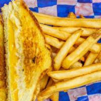 Texas Toast Grilled Cheese · Grilled american cheese on texas toast.