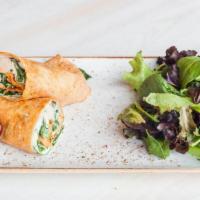 Power Wrap · Egg whites, turkey, spinach, house-roasted Crimini mushrooms and Mozzarella in a sun-dried t...