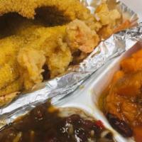 Fried Shrimp & Catfish · Combination of two catfish fillers and five shrimp.
