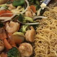 Soft Egg Noodle
 · Assorted meat and seafood stir-fry with vegetables. Served with your choice of noodle..