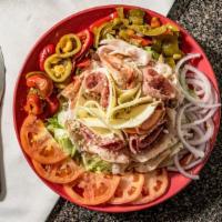 Italian Salad · Ham, cappy, genoa, pepper ham, Provolone and sharp Provolone.