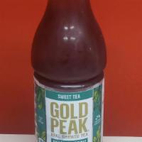 Sweet Tea · Gold Peak Sweet tea in a 18.5 fluid ounce plastic bottle.