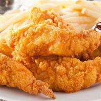 Chicken Tenders · Four chicken tenders, served with your choice of dipping sauce.