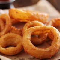Fried Onion Rings · Crispy fried onion rings (8)