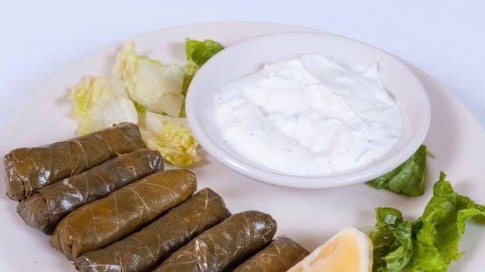 Meat Stuffed Grape Leaves (6) · Kosher ground beef, herbs, spices, grape leaves.