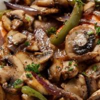 Chicken Breast  · broiled chicken breast topped with mushrooms, bell pepper and onion