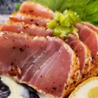 Tuna Tataki · Spicy. Seared tuna, wasabi mayo, togarashi.