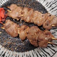 Yakitori Chicken Hearts · Pictured is two orders.