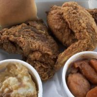 10Pc Chicken Family Box · Comes with two sides and five rolls.