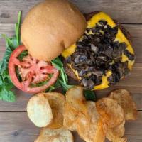Lentil & Onion · Lentil and caramelized yellow onion blended patty topped with Cheddar cheese, fresh spinach,...
