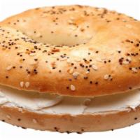Bagel With  Plain Cream Cheese · These items are offered raw and/or cooked to order
Consuming raw or undercooked egg/fish may...