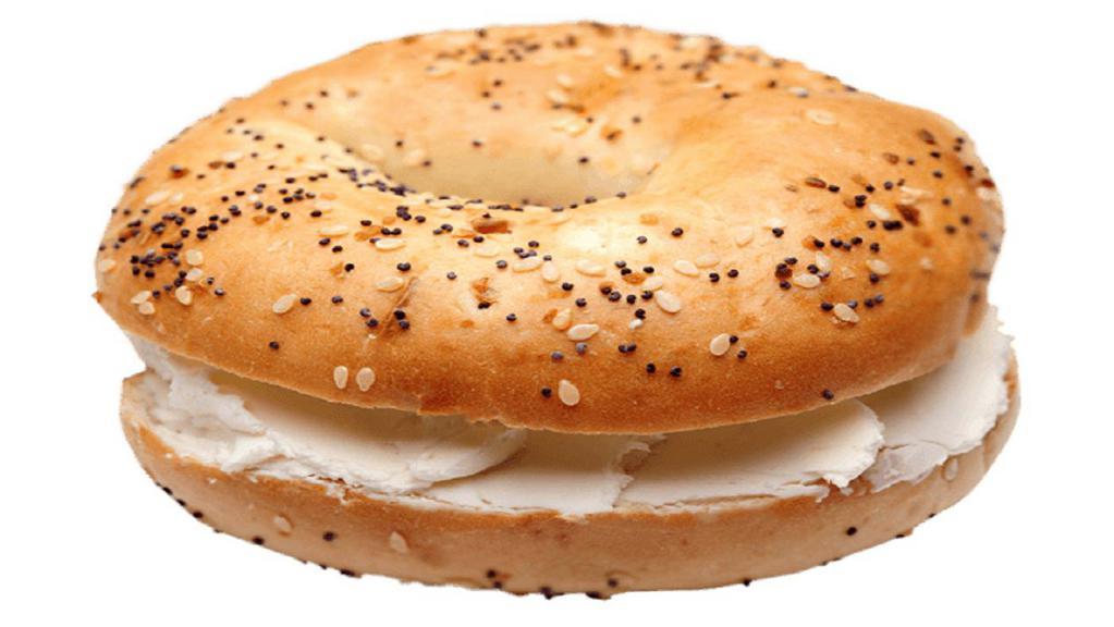 Bagel With  Plain Cream Cheese · These items are offered raw and/or cooked to order
Consuming raw or undercooked egg/fish may increase
your risk of foodborne illness.