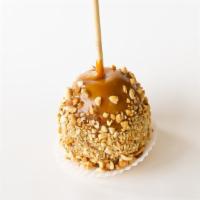 Peanut Caramel Apple · A classic granny smith apple dipped in our signature caramel sauce and rolled in chopped pea...