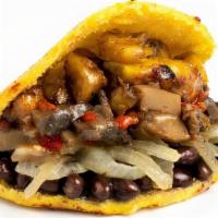 ~ 1St Arepa: Vegan-Friendly (Portobello Mushrooms Included) · Our Vegan Friendly option with the best ingredients of your choice.  **Consumer Advisory: Ar...