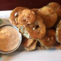 Fried House Pickles · Tavern sauce.