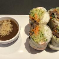 Grilled Pork (2) · 2 pieces. Lettuce, carrots, cilantro, and vermicelli Served with peanut sauce. Add Avocado f...