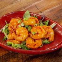 Mardi Gras Shrimp · Our newest and most popular appetizer.  Our version of Bang Bang shrimp tossed with our Hone...