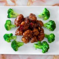 General Tso’S Chicken · Hot & spicy. Chunks lightly breads chicken deep-fried w. Spicy general tso’s sauce.