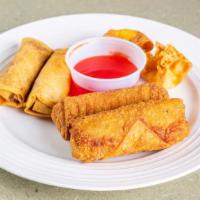 Spring Roll · Vegetarian version of the eggroll made with a thin, crispy wrapper.