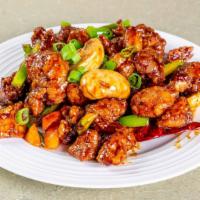 *H.S. General Chicken · Thinly sliced chicken breast, lightly battered and fried until crispy, sauteed in a tangy, s...