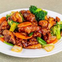 *Scallion Chicken Delight · Hot & spicy. Traditional-style lightly-breaded chunks of chicken tossed in our sweet and spi...