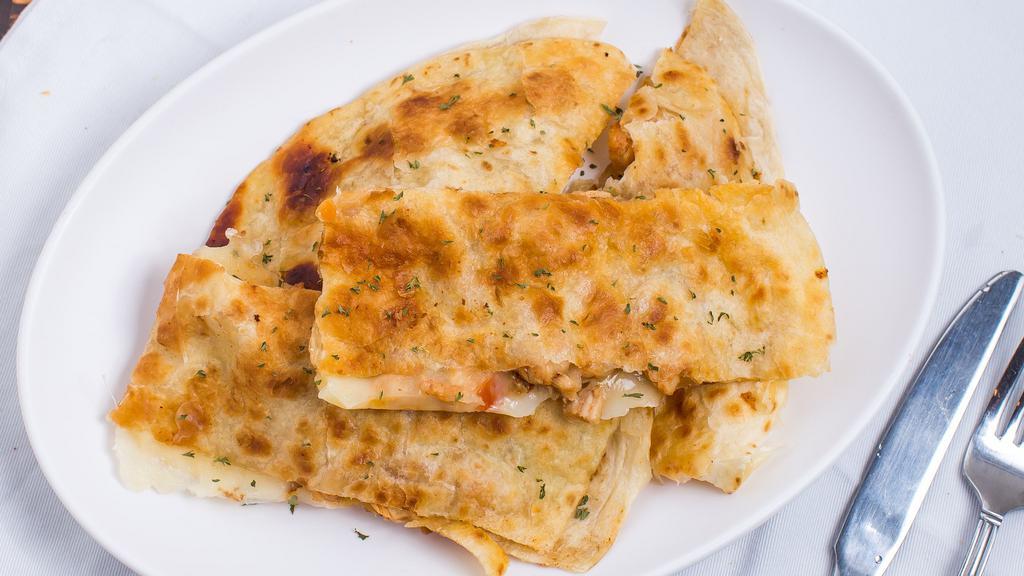 Grilled Chicken Quesadilla · A 12