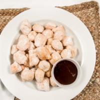 Zeppoles · Freshly Fried Dough, Powdered Sugar, Cinnamon, Chocolate Sauce. Great for Sharing!