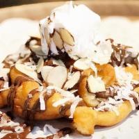 Funnel Cake Sundae · Funnel Cake with your choice of toppings.