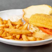 Fish Sandwich · Choice of Catfish or Tilapia.
Served with lettuce, tomato, and tartar sauce.