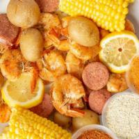 Shrimp Boil · Potatoes, turkey sausage, corn and shrimp.