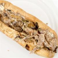 Maryland Cheese Steak · With baby shrimp.