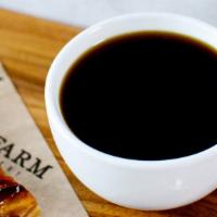 Drip Coffee (12 Oz) · Locally roasted organic counter culture coffee, regular or decaf.