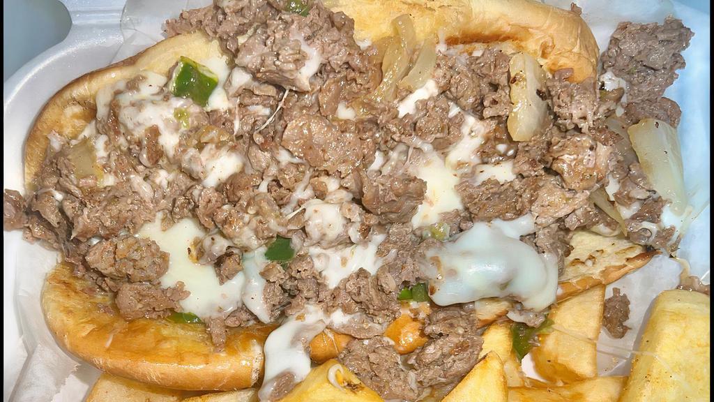 All American Philly Cheesesteak Meal · Philly cheese steak & a side