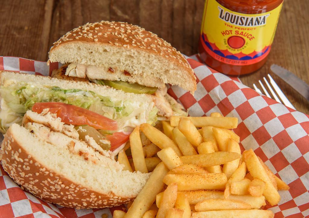 Chicken Sandwich · Your choice of fried or grilled chicken.