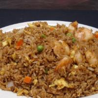 Shrimp Fried Rice · All served with peas, carrots, egg, and onion.