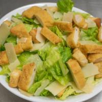 Fried Chicken Caesar Salad · Classic Caesar salad with fried chicken tenders.