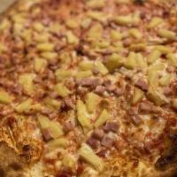 Small Hawaiian Coal Fired Pizza · Pineapple and ham.