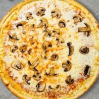 Mushroom Pizza · Take your pick of our famous house made or gluten-free dough topped with red sauce, mushroom...