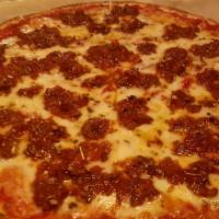Pancho Villa Pizza · Chili con carne, tomato sauce, cheese.