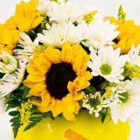 Get Well Wishes · Send get well wishes with this unique emoji vase filled with sunflowers, daisies and more. P...