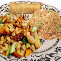 C8 Chicken With Cashew Nuts (Combination Platter) · 