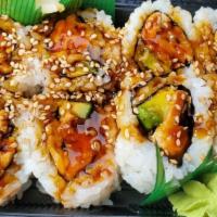 Baked Salmon Roll · Eight pieces.