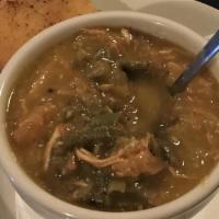 Gumbo · Thick soup made from okra typically served with protein and a variety of vegetables.