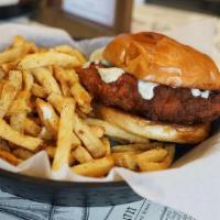 Hot Chicken Sandwich With A Twist *Spicy · Chicken breast with our Cajun signature breading fried to a golden brown. Side of Reaper Ran...